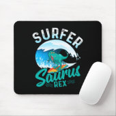 Surfer Saurus Rex Surfen Dinosaurier Surfen Dino S Mousepad (Mit Mouse)