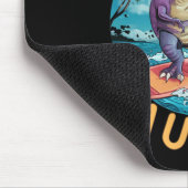 Surfer Saurus T-Rex Dinosaurier Surfen Dino Reiter Mousepad (Ecke)