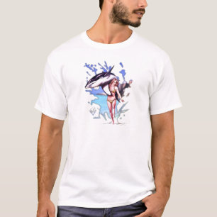 Surfer-Schönheit u. Wellen das Tier T-Shirt