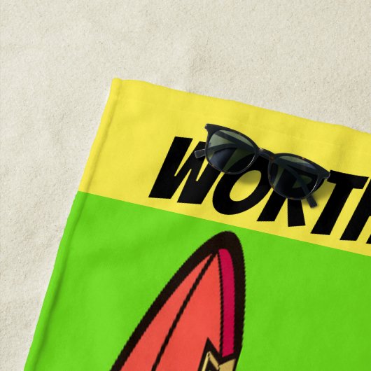 SURFER Shark Beach Handtuch (Beispiel)
