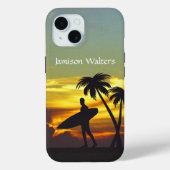 Surfer Silhouette at Sunset - Personalize Case-Mate iPhone Hülle (Rückseite)