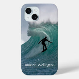 Surfer silhouette Catching a huge wave Personalize Case-Mate iPhone Hülle
