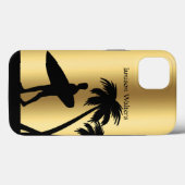 Surfer-Silhouette tropische Szene Persönlich Case-Mate iPhone Hülle (Rückseite (Horizontal))