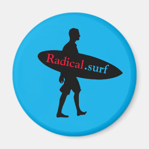 Surfer-Silhouette zeichne mit Ihrem Board, mit Magnet