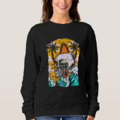 Surfer Skeleton Waves  Surfboard Surfrider Taco Su Sweatshirt (Vorderseite)