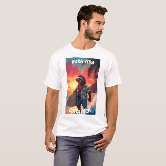 surfer sloth  T-Shirt (Vorne ganz)