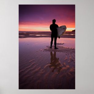 Surfer-Sonnenaufgang Poster