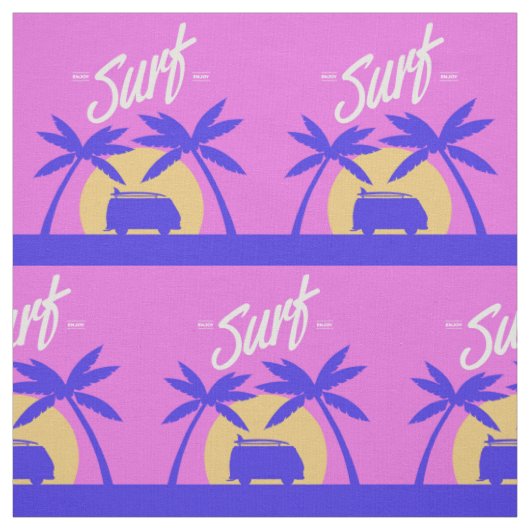 Surfer Sonnenset-Gewebe Stoff (Muster)