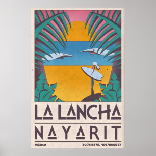 Surfer-Strand-Kunstposter Vintage 70er Jahre Surf- Poster