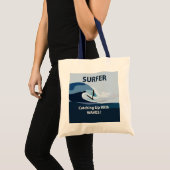 Surfer Strand Surfen Tragetasche (Vorderseite (Produkt))