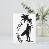 Surfer Style Postkarte (Stehend Vorderseite)