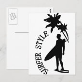 Surfer Style Postkarte (Vorne/Hinten)