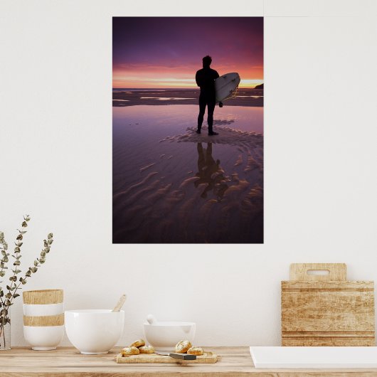 Surfer Sunrise Poster (Küche)