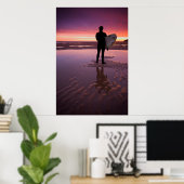 Surfer Sunrise Poster (Heimbüro)