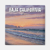 Surfer Sunset Baja California Magnet (Vorne)