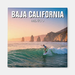 Surfer Sunset Baja California Magnet