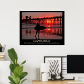 Surfer Sunset Inspiration Poster (Heimbüro)