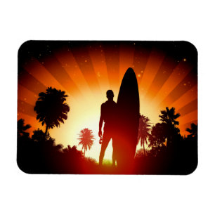 Surfer Sunset-Magnet Magnet