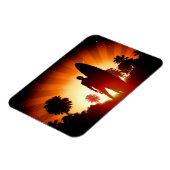 Surfer Sunset-Magnet Magnet (Linke Seite)