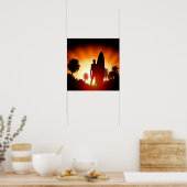 Surfer Sunset Poster (Küche)
