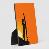 Surfer Sunset Silhouette Fotoplatte (Seite)