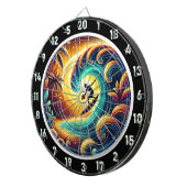 Surfer Sunset Wave Artwork Dartscheibe (Vorderseite rechts)