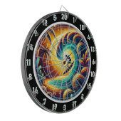 Surfer Sunset Wave Artwork Dartscheibe (Vorderseite Links)