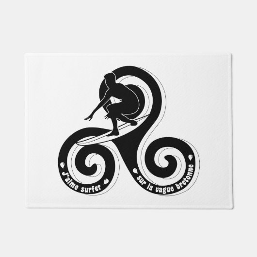 Surfer sur la vague breton (Version homme) Fußmatte (Vorderseite)