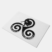 Surfer sur la vague breton (Version homme) Fußmatte (Schrägansicht)