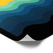 Surfer Surfboard Sunset Surf Surfing Wakeboard Wav Poster (Ecke)