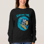 Surfer Surfboard  Surfrider Waves Trex Surfing Sweatshirt (Vorderseite)