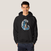 Surfer Surfboard Waves  Surfrider Surfing Llama Hoodie (Vorne ganz)
