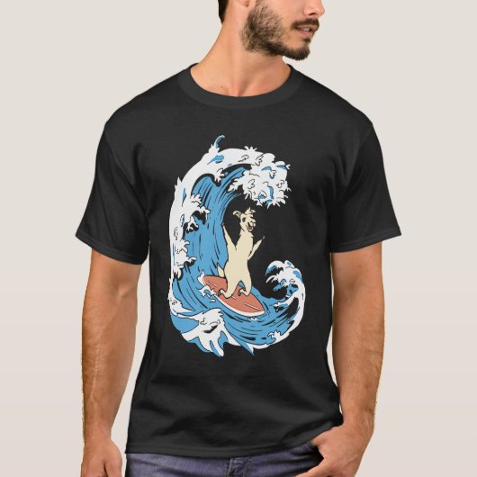 Surfer Surfboard Waves  Surfrider Surfing Llama T-Shirt (Vorderseite)