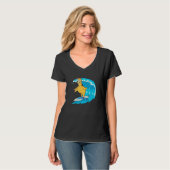 Surfer Surfboard Waves  Surfrider Surfing Llama T-Shirt (Vorderseite Vollansicht)