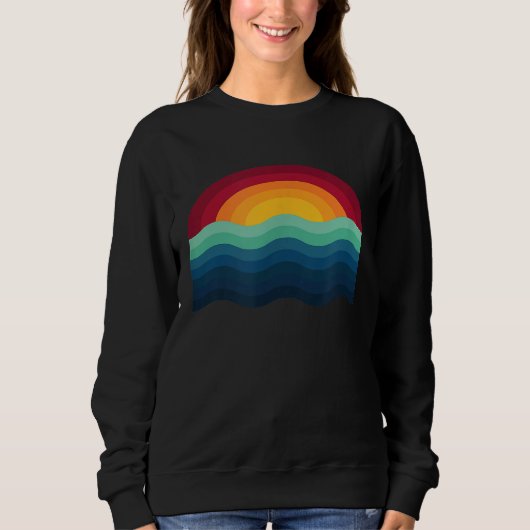 Surfer Surfbrett Sunset Surf Wakeboard Wav Sweatshirt (Vorderseite)