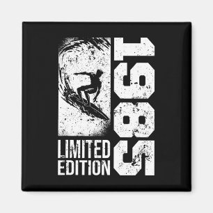 Surfer Surfbrett Vintage Geboren 1985 Geburtstag S Magnet