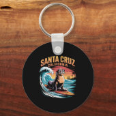Surfer Surfen 70er 80er Santa Cruz Kalifornien Ret Schlüsselanhänger (Vorderseite)