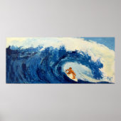 Surfer Surfen Blue Wave Ocean Sea Poster Artwork (Vorne)