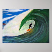 Surfer Surfen Tuberide Wand aus Meer Wasserplakat Poster (Vorne)