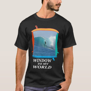 Surfer, Surfen, Wellen, Ozean, Surfboards Fenster  T-Shirt