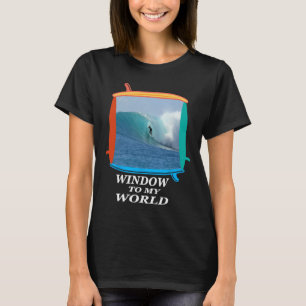 Surfer, Surfen, Wellen, Ozean, Surfboards Fenster T-Shirt