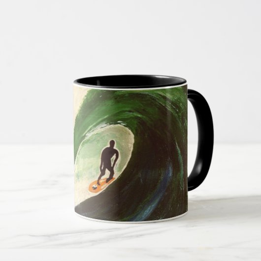 Surfer-surfende Rohr-Fahrozean Ripcurl Tasse (VorderseiteRechts)