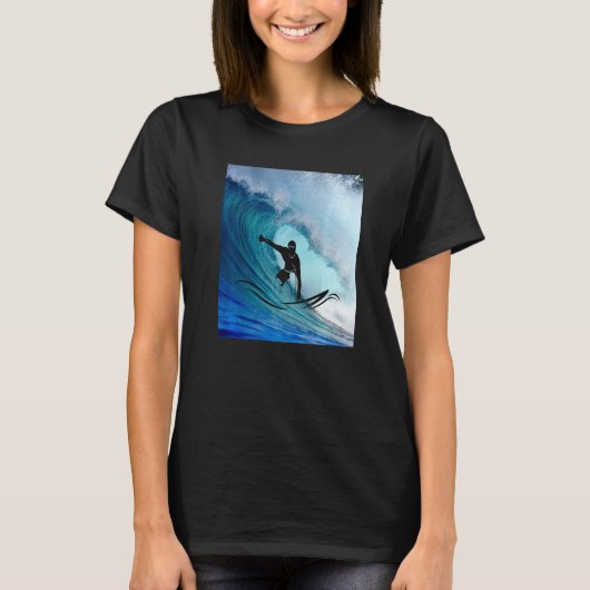 Surfer Surfing Hawaiian Waves Beach Summer Surfboa T-Shirt (Vorderseite)