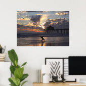 Surfer " Surfstadt Poster (Heimbüro)