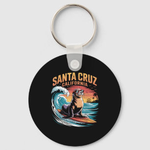 Surfer Surft 70er 80er Santa Cruz Kalifornien Retr Schlüsselanhänger