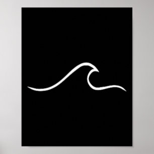 Surfer surft auf einer Welle am Strand für Surfer Poster