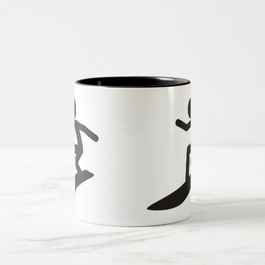 Surfer-t Zweifarbige Tasse (Mittel)