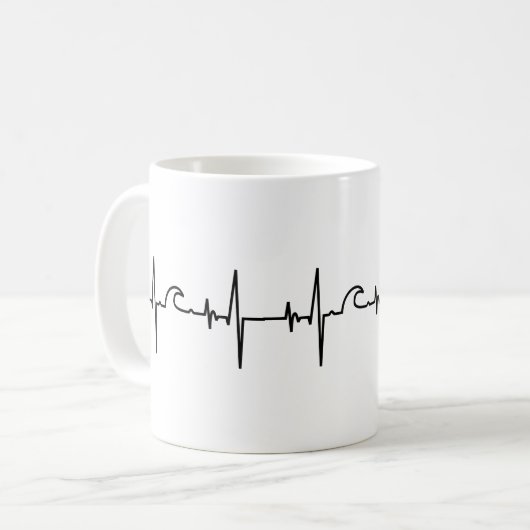 Surfer Tasse heartline (Vorderseite Links)
