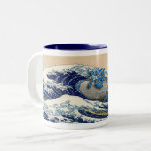 Surfer-Tasse Zweifarbige Tasse (Vorderseite Links)