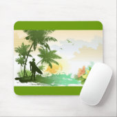 Surfer Theme Mousepad (Mit Mouse)